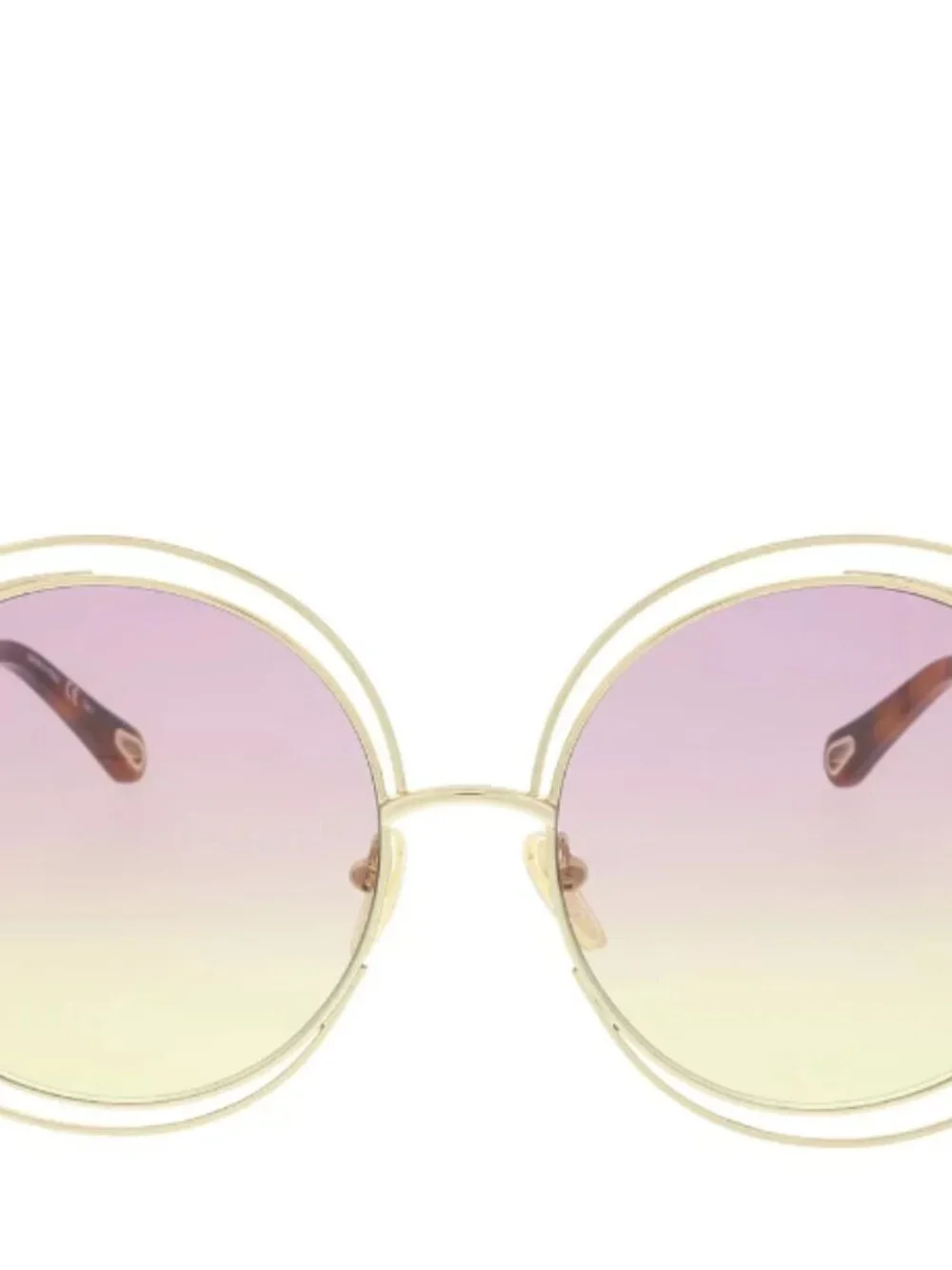 CHLOE CARLINA 58mm Round Sunglasses  in Rainbow made in Italy MSRP$420